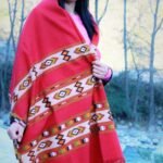 Floral Hand Woven Designed Kullu Handloom Pure Woo Shawl (Red)