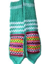 Kullu Hand Knitted Pure Woolen Unisex Socks with Beautiful Embroidery