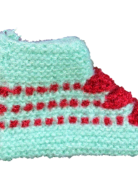 Hand Knitted Baby Woolen Booties (0-24 Months) 3 Pair- Cyan Color