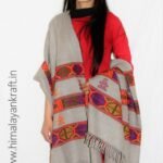 Purely Hand Woven Wool Kullu Handloom Kinnauri Shawl