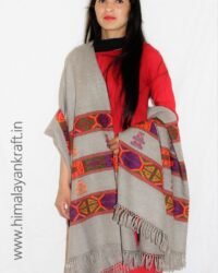Purely Hand Woven Wool Kullu Handloom Kinnauri Shawl
