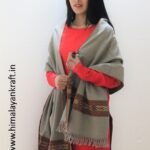 Ladies Pure Wool Kullu Handloom Stole with Traditional Weaving Design
