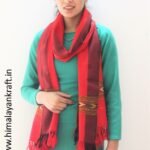 HimalayanKraft’s Handloom Ultra-Light Pure Wool Kullu Stole (Red)