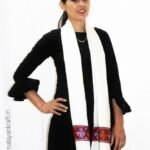 Purely Hand Woven Traditional Kullu Handloom Wool Muffler For Unisex