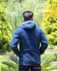 Trendy Pahadi Comfy Kullu Design Zipper Hoodie – Blue