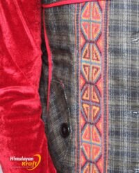 Authentic Kullu Design Wool Tweed Short Half Jacket – Black