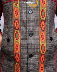 Authentic Kullu Design Wool Tweed Short Half Jacket – Dark Grey