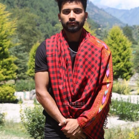 Checked Red - A Blend of Tradition and Elegance Men's Stole