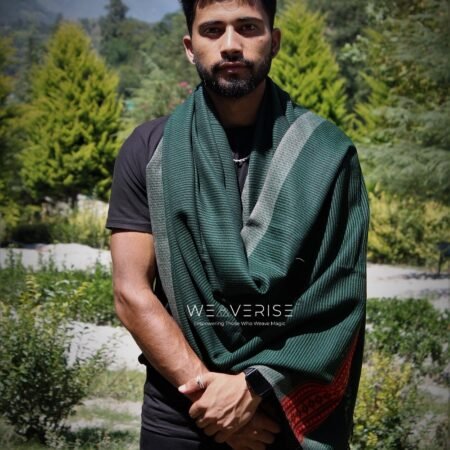 Pure Wool Stole Scarf for Men in a rich and elegant Green color