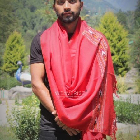 Kingri Design Pattern Stole Scarf for Men in a captivating Red Color