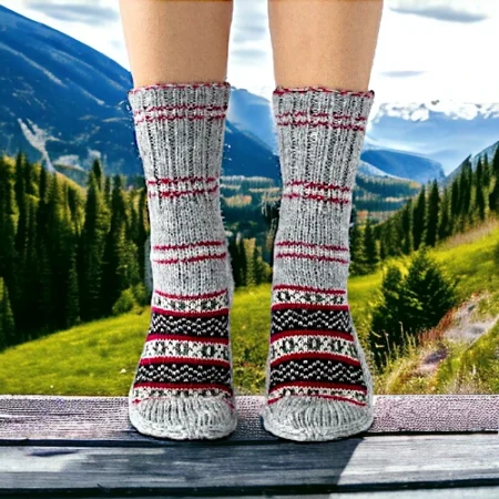 Elevate Your Comfort: Himalayan Women's Hand-Knitted Socks