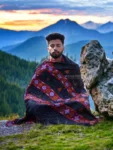 Hand-woven-Wool-Meditation-Prayer-Scarf-Wrap-Blanket-Black-MS-Complex-Design-1.4.webp