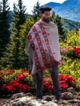 Hand-woven-Wool-Meditation-Prayer-Scarf-Wrap-Blanket-Grey-Complex-Design-1.4.webp