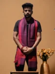 Kullu-Design-Mens-Handloom-Woven-Wool-Stole-Scarf-Himalayankraft-Purple-Plain-1.3.webp