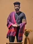 Kullu-Design-Mens-Handloom-Woven-Wool-Stole-Scarf-Himalayankraft-Purple-Plain-1.3.webp