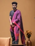 Kullu-Design-Mens-Handloom-Woven-Wool-Stole-Scarf-Himalayankraft-Purple-Plain-1.3.webp