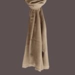 Loom Himalaya Tribal Pure Pashmina Blended with Merino Loom Woven Stole Scarf Wrap Cream