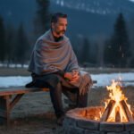 Dark grey plain pure wool men’s shawl Lohi handloom woven in Kullu Himachal Dark Grey 4