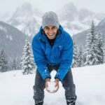 Grey Hand-Knitted Angora Wool Beanie Cap for Men and Women from Kullu Himachal 4