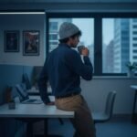 Grey Hand-Knitted Angora Wool Beanie Cap for Men and Women from Kullu Himachal 4