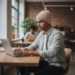 Hand Knitted Angora Wool Beanie Cap for Men and Women from Kullu Himachal by Himalayankraft white 3