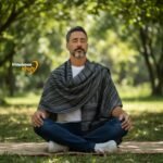 Handspun Pure Wool Men Shawl Lohi Handloom Woven in Kullu Himachal 1