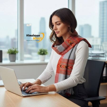 Premium Kullu Handloom Wool Stole for Winter & Gifting