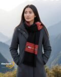 Himachal handloom Woven Pure Wool Pahadi Stole For Women and Girls 4