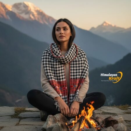 Authentic Kullu Handloom Stole from Himachal Pradesh