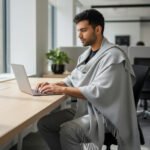 Natural grey plain pure wool men’s shawl Lohi handloom woven in Kullu Himachal by Himalayankraft 1