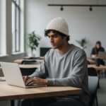 Pure White Hand-Knitted Winter Beanie from Kullu Himachal by Himalayankraft 2