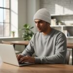 Pure White Hand-Knitted Winter Beanie from Kullu Himachal by Himalayankraft 2
