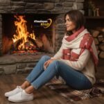 White Kullu handloom wool stole with traditional Himachali border, handwoven by artisans in Kullu, Himachal Pradesh 2