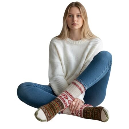 Australian Merino Wool Hand Knitted Socks | Lahauli G.I. Tagged Design and Pattern